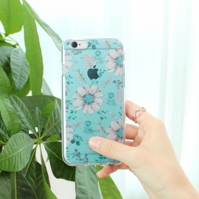 내추럴 플라워 투명 젤리 케이스 (갤럭시 아이폰 LG 140기종), , 코지, 