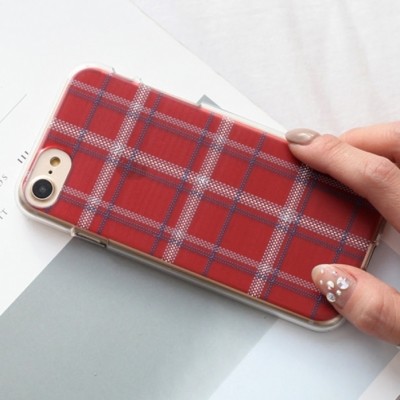 체크 니트 투명 젤리 케이스(갤럭시 아이폰 LG 140기종), , 코지, 