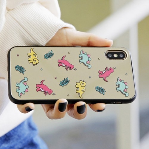 공룡 패턴 미러 범퍼 케이스 (갤럭시 아이폰 LG 80기종), , 코지, 