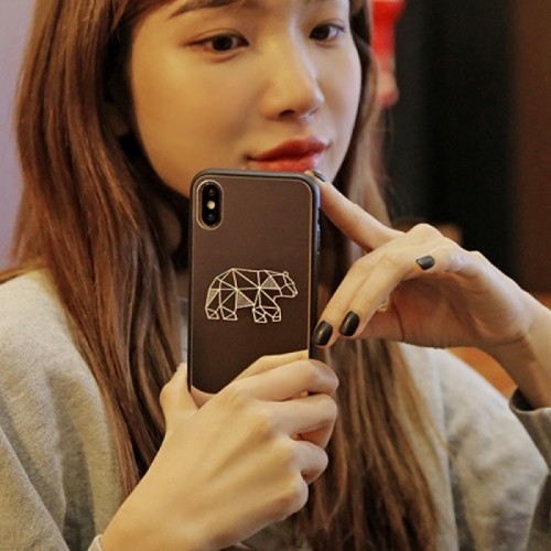 라인 애니멀 홀로그램 미러 범퍼 케이스 (갤럭시 아이폰 LG 80기종), , 코지, 