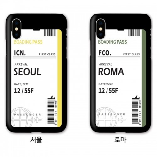 에어플레인 티켓 하드 케이스 (갤럭시 아이폰 LG 90기종), , 코지, 