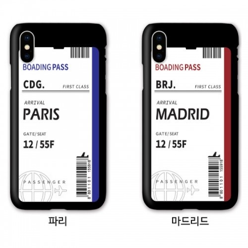 에어플레인 티켓 하드 케이스 (갤럭시 아이폰 LG 90기종), , 코지, 