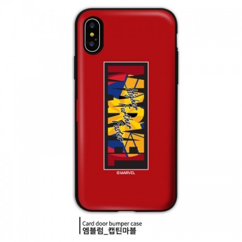 마블 엠블럼 카드 도어 범퍼 케이스 (갤럭시 아이폰 LG 60기종), , 코지, 